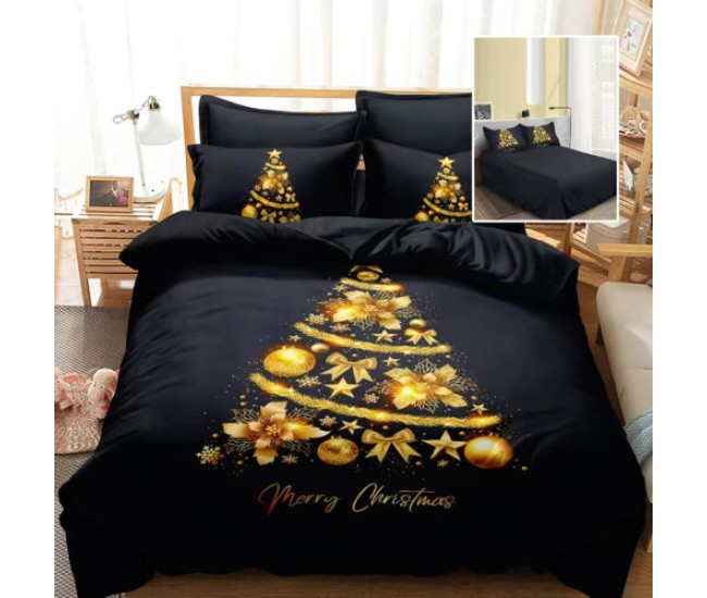 Lenjerie pat finet 3d 6 piese craciun f-xmas52 Lenjerie pat finet 3d 6 piese craciun f-xmas52